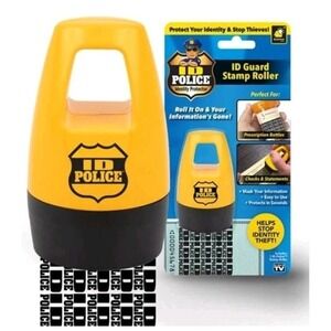 ID POLICE Guard Stamp Roller Identity Theft Protection Mail As Seen On TV